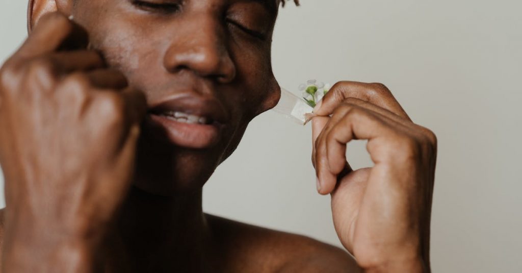 Woman Holding White Flower in Her Mouth